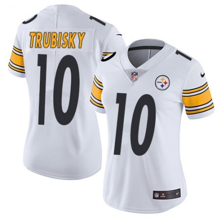 Nike Steelers #10 Mitchell Trubisky White Women's Stitched NFL Vapor Untouchable Limited Jersey