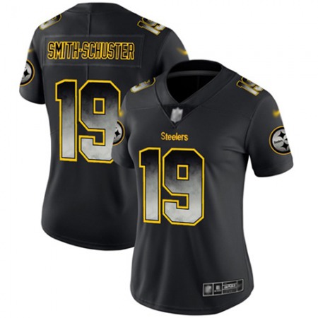 Nike Steelers #19 JuJu Smith-Schuster Black Women's Stitched NFL Vapor Untouchable Limited Smoke Fashion Jersey