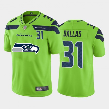 Seattle Seahawks #31 DeeJay Dallas Green Men's Nike Big Team Logo Player Vapor Limited NFL Jersey