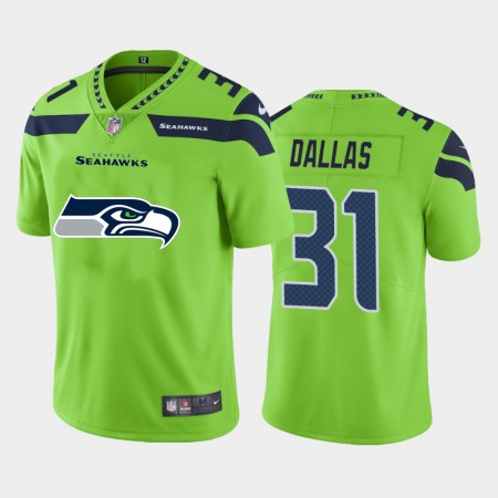 Seattle Seahawks #31 DeeJay Dallas Green Men's Nike Big Team Logo Vapor Limited NFL Jersey