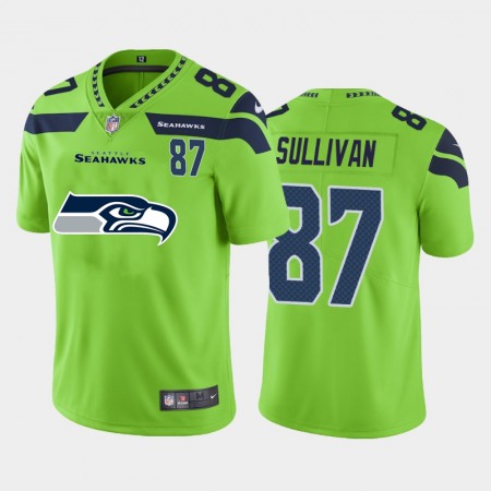 Seattle Seahawks #87 Stephen Sullivan Green Men's Nike Big Team Logo Player Vapor Limited NFL Jersey