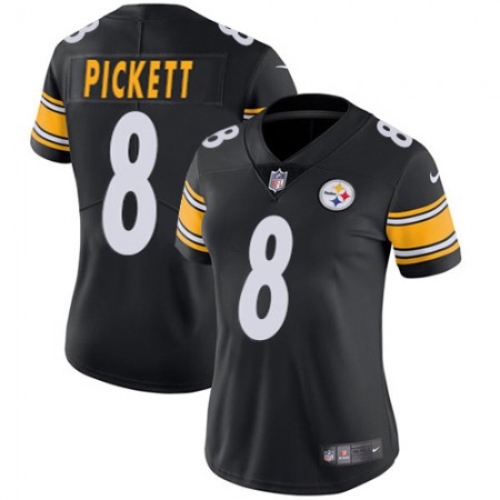 Nike Steelers #8 Kenny Pickett Black Team Color Women's Stitched NFL Vapor Untouchable Limited Jersey