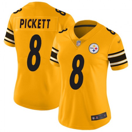 Nike Steelers #8 Kenny Pickett Gold Women's Stitched NFL Limited Inverted Legend Jersey