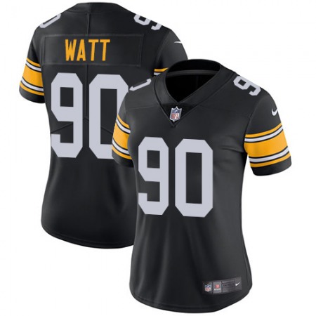 Nike Steelers #90 T. J. Watt Black Alternate Women's Stitched NFL Vapor Untouchable Limited Jersey