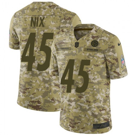 Nike Steelers #45 Roosevelt Nix Camo Youth Stitched NFL Limited 2018 Salute to Service Jersey