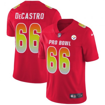 Nike Steelers #66 David DeCastro Red Youth Stitched NFL Limited AFC 2019 Pro Bowl Jersey