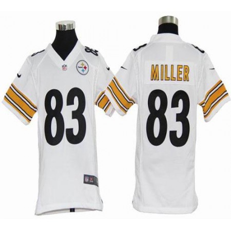 Nike Steelers #83 Heath Miller White Youth Stitched NFL Elite Jersey