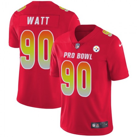 Nike Steelers #90 T. J. Watt Red Youth Stitched NFL Limited AFC 2019 Pro Bowl Jersey
