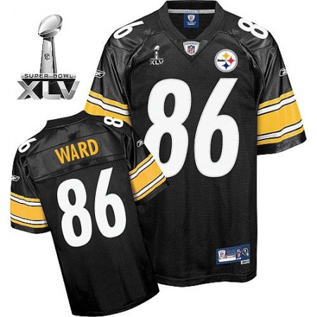 Steelers #86 Hines Ward Black Super Bowl XLV Stitched Youth NFL Jersey