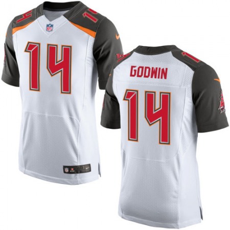 Nike Buccaneers #14 Chris Godwin White Men's Stitched NFL New Elite Jersey