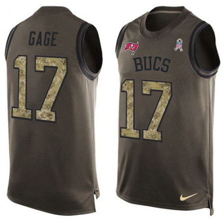 Nike Buccaneers #17 Russell Gage Green Men's Stitched NFL Limited Salute To Service Tank Top Jersey