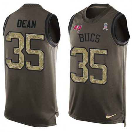 Nike Buccaneers #35 Jamel Dean Green Men's Stitched NFL Limited Salute To Service Tank Top Jersey
