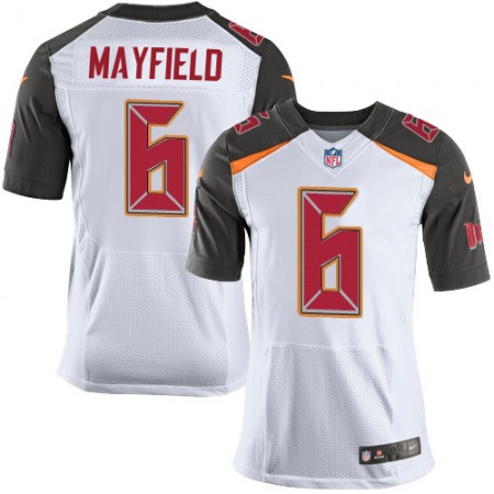 Nike Buccaneers #6 Baker Mayfield White Men's Stitched NFL New Elite Jersey