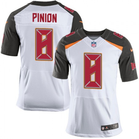 Nike Buccaneers #8 Bradley Pinion White Men's Stitched NFL New Elite Jersey