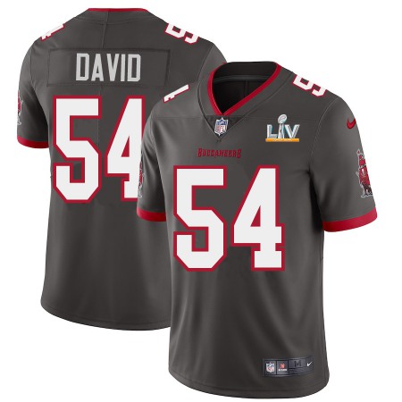 Tampa Bay Buccaneers #54 Lavonte David Men's Super Bowl LV Bound Nike Pewter Alternate Vapor Limited Jersey