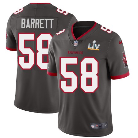 Tampa Bay Buccaneers #58 Shaquil Barrett Men's Super Bowl LV Bound Nike Pewter Alternate Vapor Limited Jersey