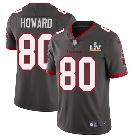 Tampa Bay Buccaneers #80 O. J. Howard Men's Super Bowl LV Bound Nike Pewter Alternate Vapor Limited Jersey