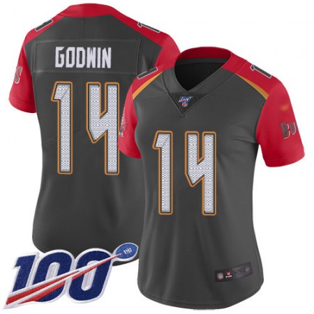 Nike Buccaneers #14 Chris Godwin Gray Women's Stitched NFL Limited Inverted Legend 100th Season Jersey