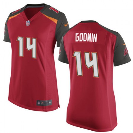 Nike Buccaneers #14 Chris Godwin Red Team Color Women's Stitched NFL New Elite Jersey