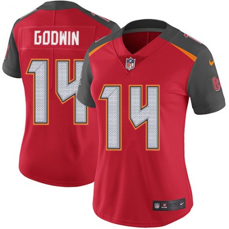 Nike Buccaneers #14 Chris Godwin Red Team Color Women's Stitched NFL Vapor Untouchable Limited Jersey