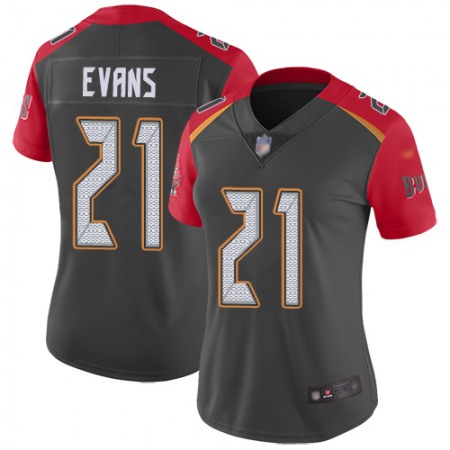 Nike Buccaneers #21 Justin Evans Gray Women's Stitched NFL Limited Inverted Legend Jersey