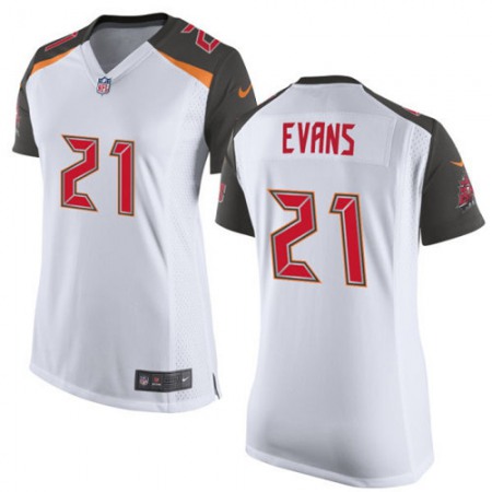 Nike Buccaneers #21 Justin Evans White Women's Stitched NFL New Elite Jersey