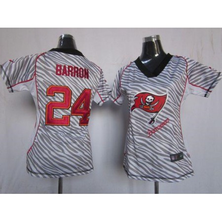 Nike Buccaneers #24 Mark Barron Zebra Women's Stitched NFL Elite Jersey