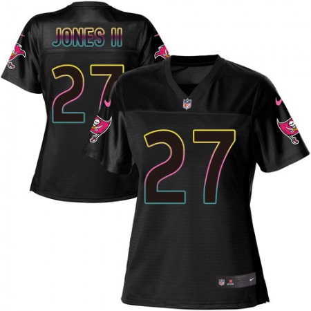 Nike Buccaneers #27 Ronald Jones II Black Women's NFL Fashion Game Jersey