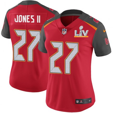 Nike Buccaneers #27 Ronald Jones II Red Team Color Women's Super Bowl LV Bound Stitched NFL Vapor Untouchable Limited Jersey