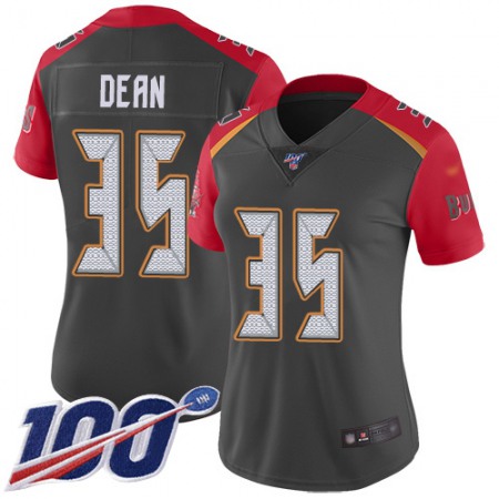Nike Buccaneers #35 Jamel Dean Gray Women's Stitched NFL Limited Inverted Legend 100th Season Jersey
