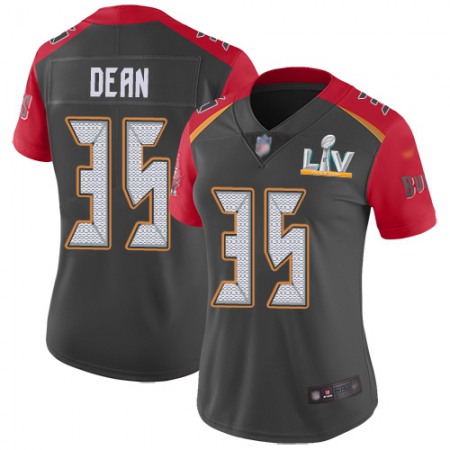 Nike Buccaneers #35 Jamel Dean Gray Women's Super Bowl LV Bound Stitched NFL Limited Inverted Legend Jersey