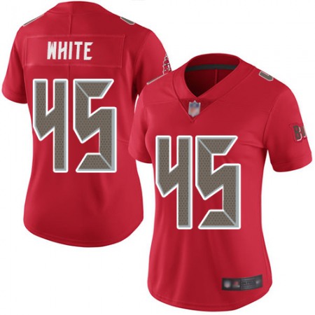 Nike Buccaneers #45 Devin White Red Women's Stitched NFL Limited Rush Jersey