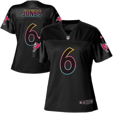 Nike Buccaneers #6 Julio Jones Black Women's NFL Fashion Game Jersey