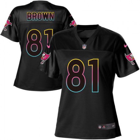 Nike Buccaneers #81 Antonio Brown Black Women's NFL Fashion Game Jersey