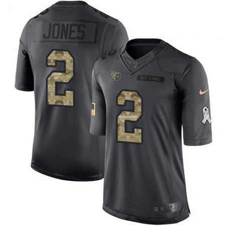 Nike Titans #2 Julio Jones Black Men's Stitched NFL Limited 2016 Salute to Service Jersey