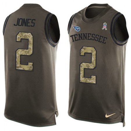 Nike Titans #2 Julio Jones Green Men's Stitched NFL Limited Salute To Service Tank Top Jersey
