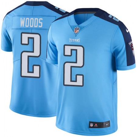 Nike Titans #2 Robert Woods Light Blue Men's Stitched NFL Limited Rush Jersey