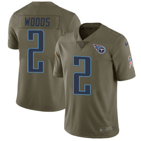 Nike Titans #2 Robert Woods Olive Men's Stitched NFL Limited 2017 Salute to Service Jersey
