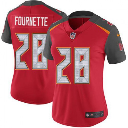 Tampa Bay Buccaneers #28 Leonard Fournette Red Team Color Women's Stitched NFL Vapor Untouchable Limited Jersey