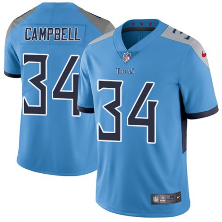 Nike Titans #34 Earl Campbell Light Blue Alternate Men's Stitched NFL Vapor Untouchable Limited Jersey