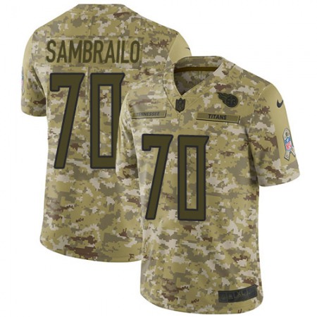 Nike Titans #70 Ty Sambrailo Camo Men's Stitched NFL Limited 2018 Salute To Service Jersey