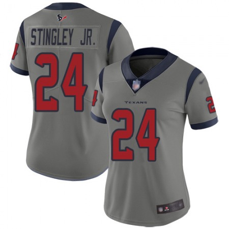Nike Texans #24 Derek Stingley Jr. Gray Women's Stitched NFL Limited Inverted Legend Jersey