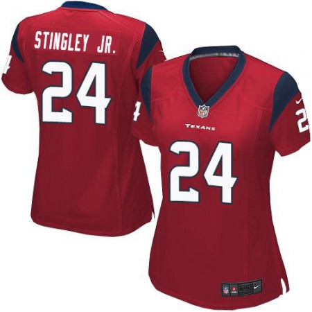 Nike Texans #24 Derek Stingley Jr. Red Alternate Women's Stitched NFL Elite Jersey