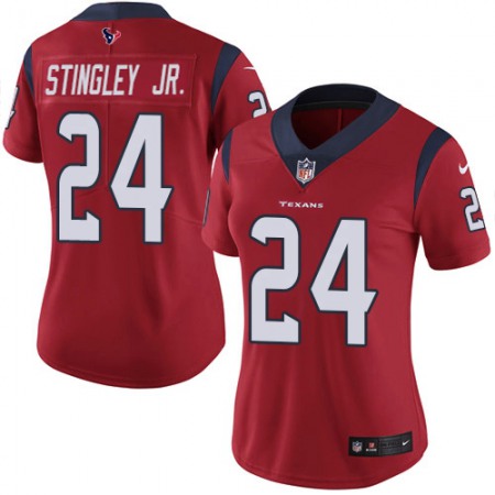Nike Texans #24 Derek Stingley Jr. Red Alternate Women's Stitched NFL Vapor Untouchable Limited Jersey