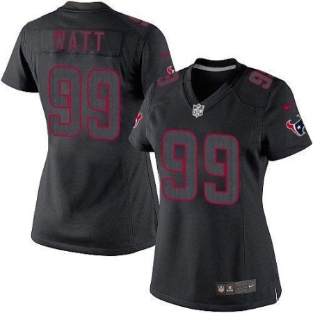 Nike Texans #99 J.J. Watt Black Impact Women's Stitched NFL Limited Jersey