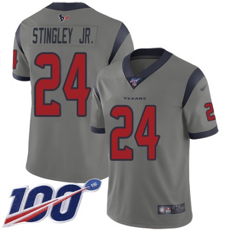 Nike Texans #24 Derek Stingley Jr. Gray Youth Stitched NFL Limited Inverted Legend 100th Season Jersey