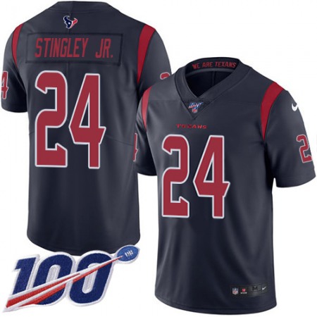 Nike Texans #24 Derek Stingley Jr. Navy Blue Youth Stitched NFL Limited Rush 100th Season Jersey