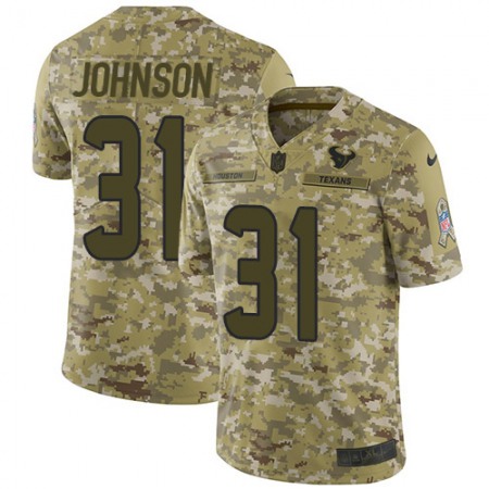Nike Texans #31 David Johnson Camo Youth Stitched NFL Limited 2018 Salute To Service Jersey