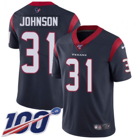 Nike Texans #31 David Johnson Navy Blue Team Color Youth Stitched NFL 100th Season Vapor Untouchable Limited Jersey