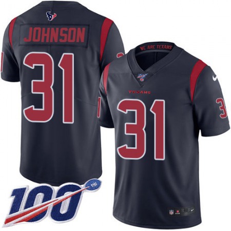 Nike Texans #31 David Johnson Navy Blue Youth Stitched NFL Limited Rush 100th Season Jersey